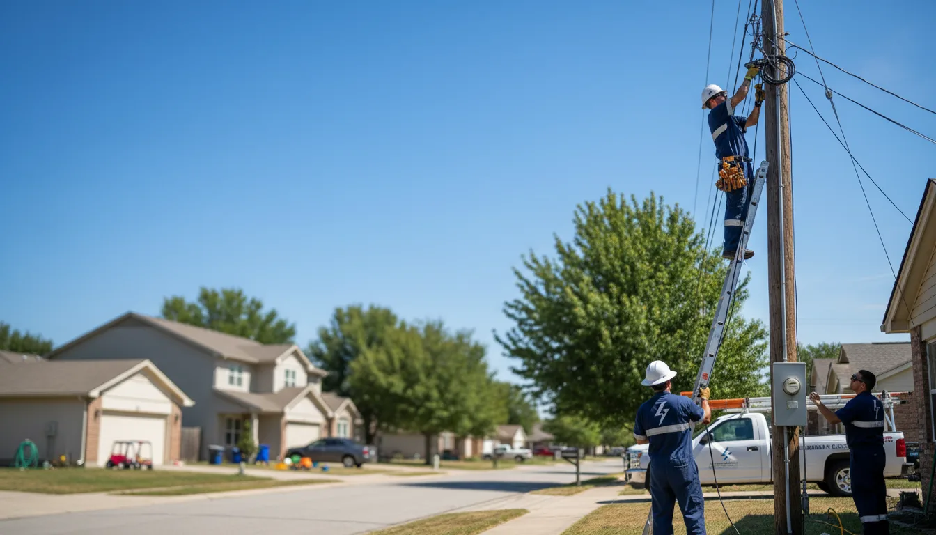 Residential electrician providing installation services in Spurger, TX